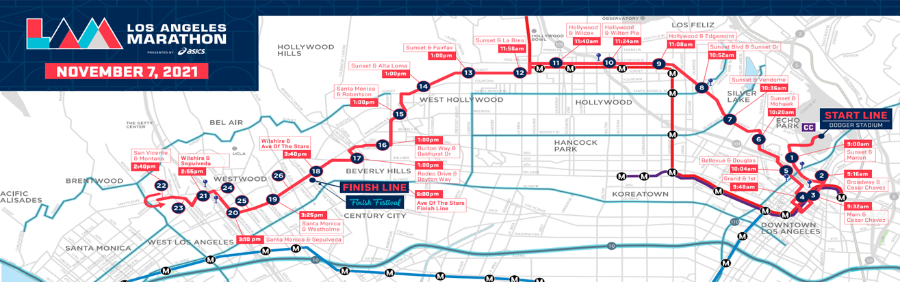 LA Marathon map